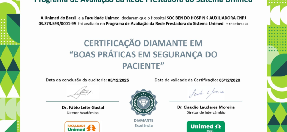 Segurança do PACIENTE: Auxiliadora É Diamante